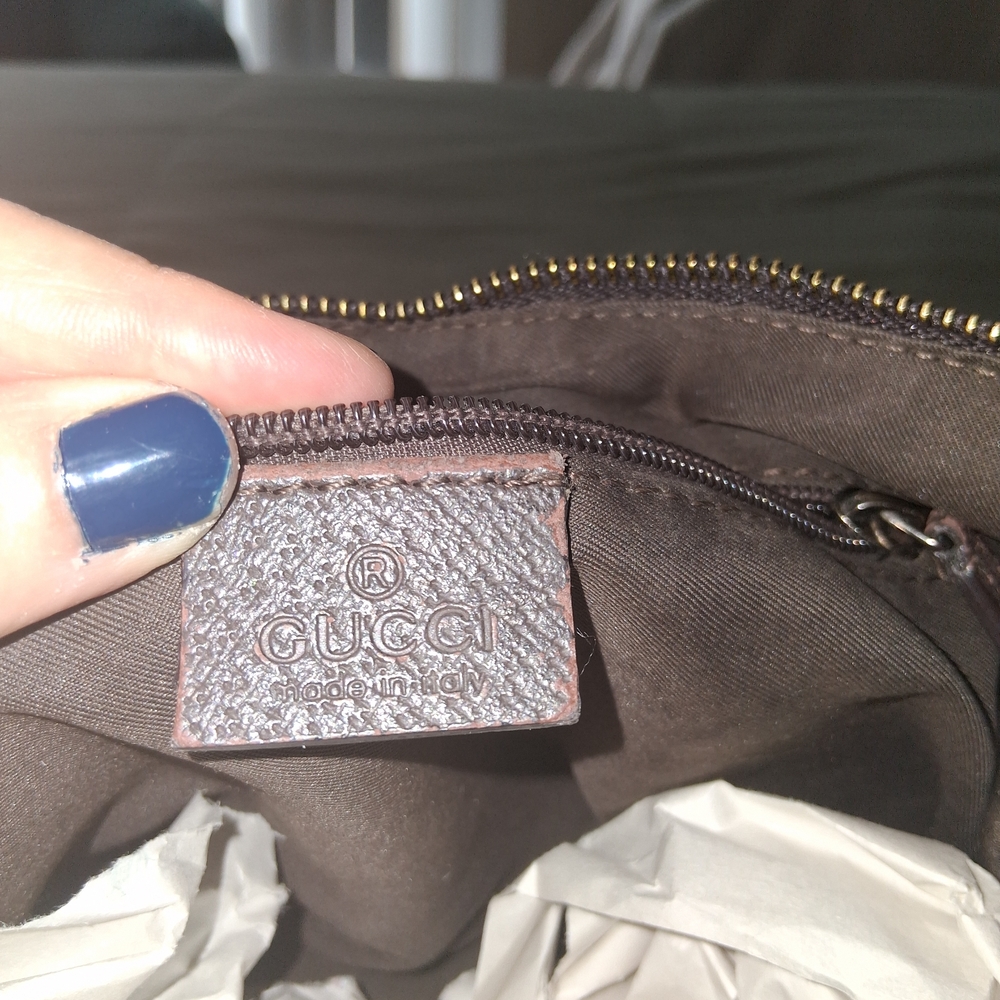 Gucci Monogram Canvas Bag with Green and Red Strap - Picture 5 of 8